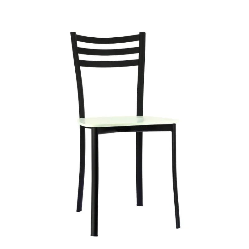 Ace 1320 Chaise de cuisine en métal et assise bois> Chaise De Cuisine