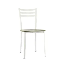 Ace 1320 Chaise de cuisine en métal et assise bois><noscript><img width=