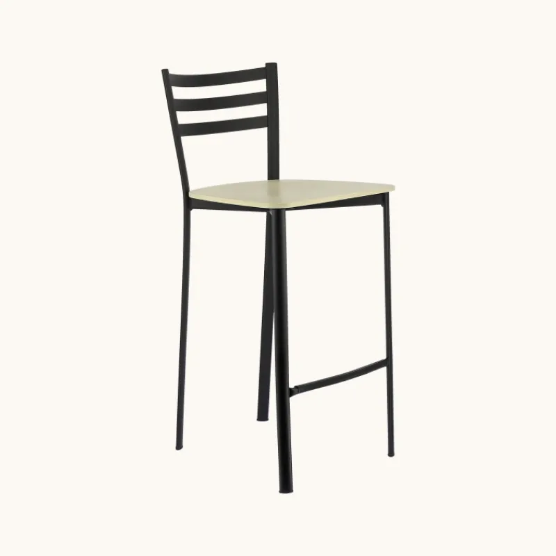 Ace 1329 Tabouret de cuisine en métal et assise bois hauteur snack> Tabouret Hauteur Sur-mesure|Tabouret Snack (assise +/- 65 Cm)