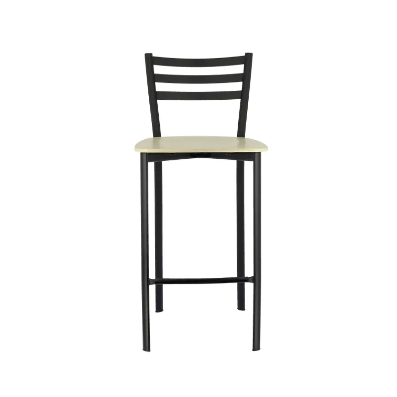 Ace 1329 Tabouret de cuisine en métal et assise bois hauteur snack> Tabouret Hauteur Sur-mesure|Tabouret Snack (assise +/- 65 Cm)