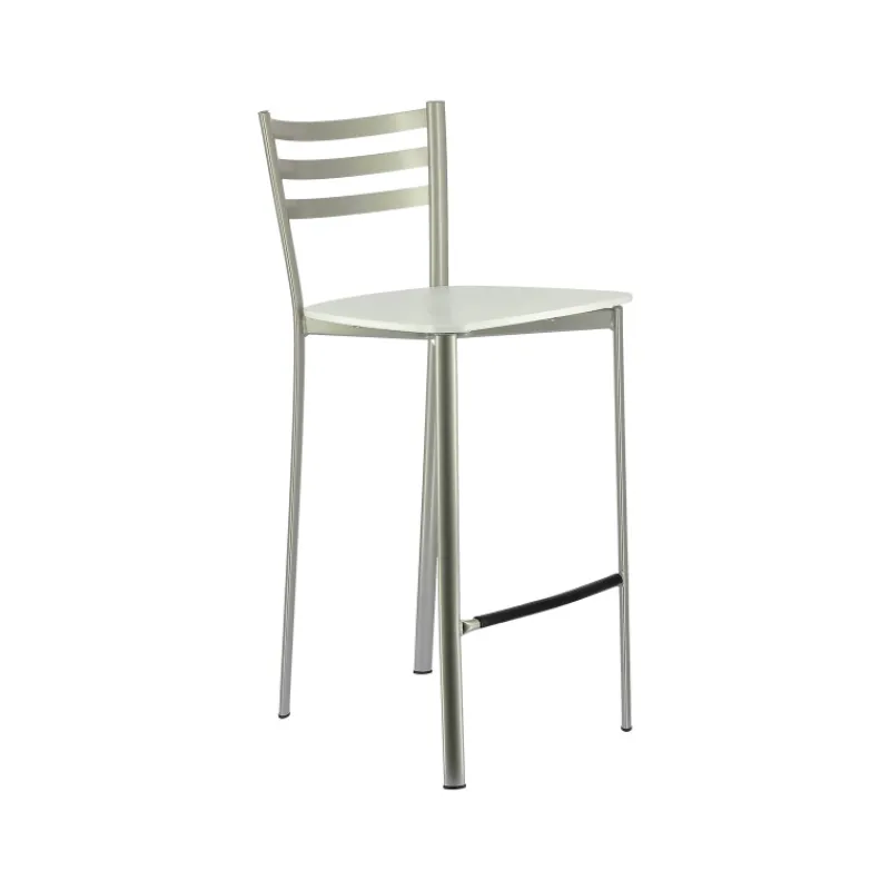 Ace 1329 Tabouret de cuisine en métal et assise bois hauteur snack> Tabouret Hauteur Sur-mesure|Tabouret Snack (assise +/- 65 Cm)