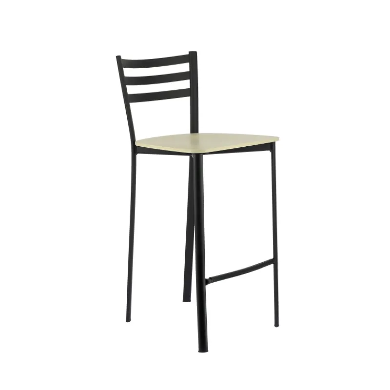 Ace 1329 Tabouret de cuisine en métal et assise bois hauteur snack> Tabouret Hauteur Sur-mesure|Tabouret Snack (assise +/- 65 Cm)