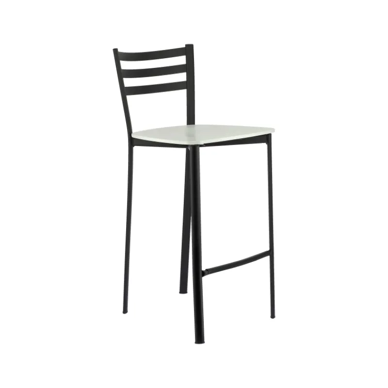Ace 1329 Tabouret de cuisine en métal et assise bois hauteur snack> Tabouret Hauteur Sur-mesure|Tabouret Snack (assise +/- 65 Cm)