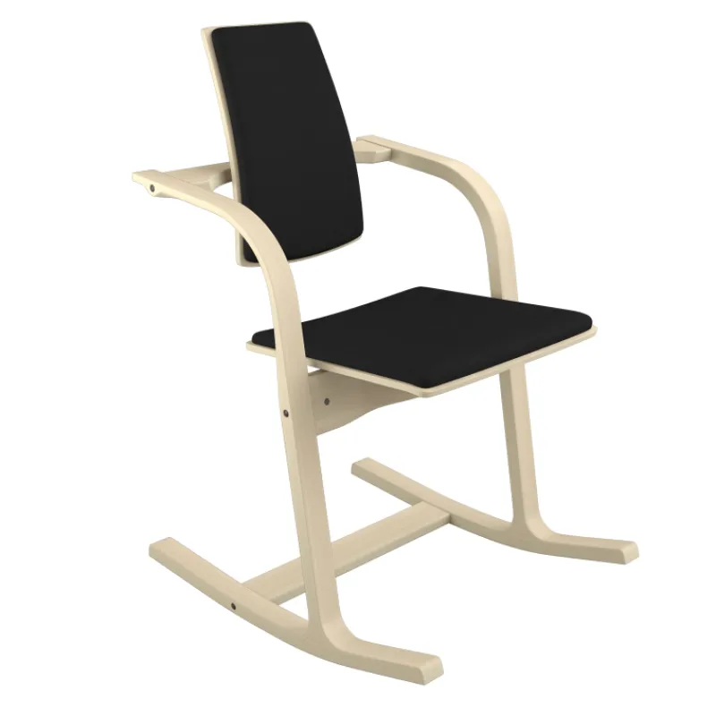 Varier Actulum ® Fauteuil de bureau ergonomique à bascule en tissu et bois> Chaise De Bureau|Chaise Salon