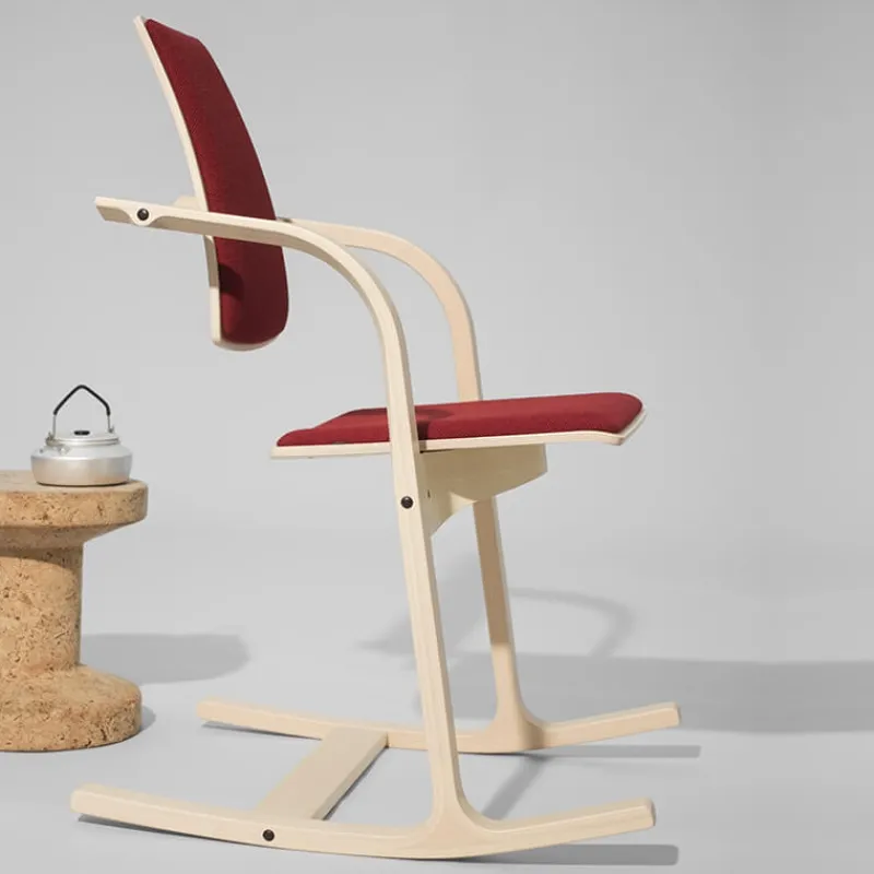 Varier Actulum ® Fauteuil de bureau ergonomique à bascule en tissu et bois> Chaise De Bureau|Chaise Salon