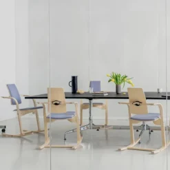 Varier Actulum ® Fauteuil de bureau ergonomique à bascule en tissu et bois><noscript><img width=
