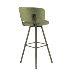 Perfecta Adagio Tabouret de bar moderne pivotant en tissu et pieds métal><noscript><img width=