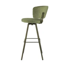 Perfecta Adagio Tabouret de bar moderne pivotant en tissu et pieds métal><noscript><img width=