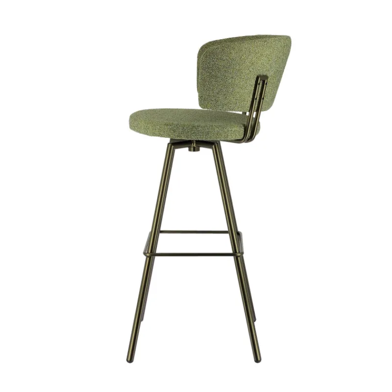 Perfecta Adagio Tabouret de bar moderne pivotant en tissu et pieds métal> Tabouret De Bar (assise +/- 80 Cm)