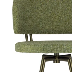 Perfecta Adagio Tabouret de bar moderne pivotant en tissu et pieds métal><noscript><img width=