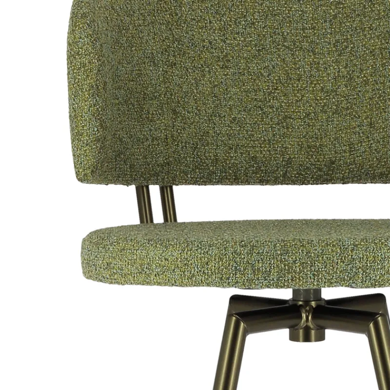Perfecta Adagio Tabouret de bar moderne pivotant en tissu et pieds métal> Tabouret De Bar (assise +/- 80 Cm)