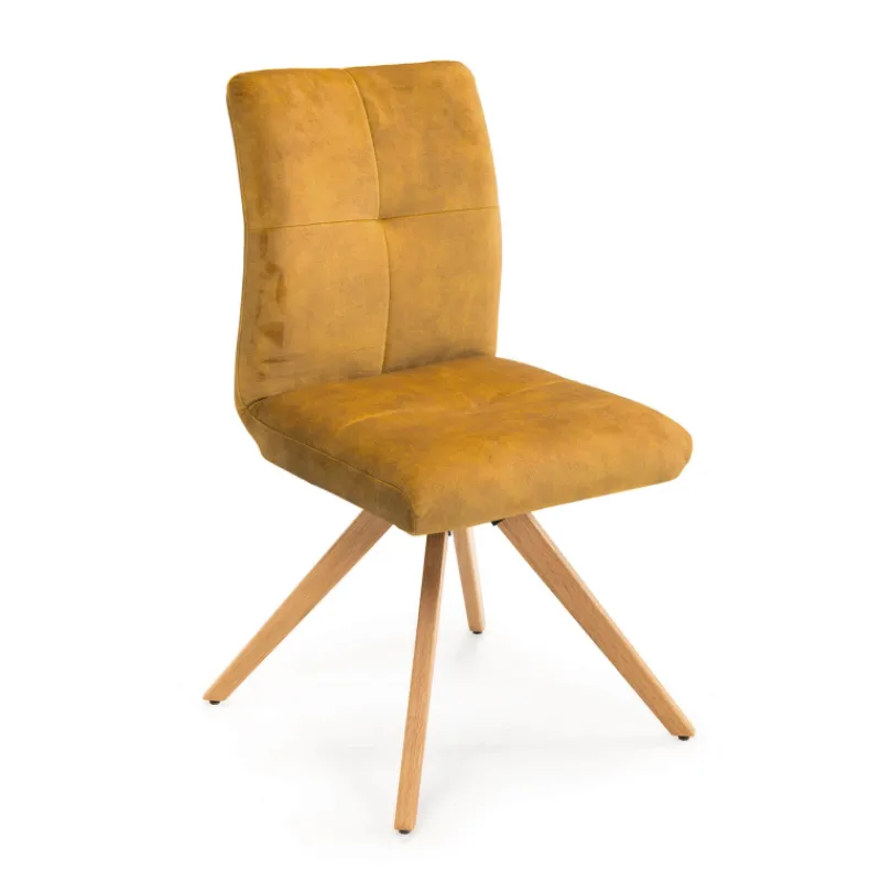 Adèle Chaise confortable en tissu pieds bois> Chaise De Salle à Manger|Chaise Salon