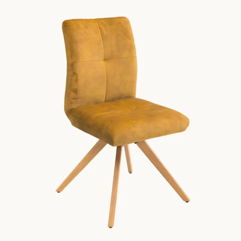 Adèle Chaise confortable en tissu pieds bois> Chaise De Salle à Manger|Chaise Salon