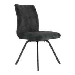 Adèle Chaise confortable moderne en tissu avec pieds en métal><noscript><img width=