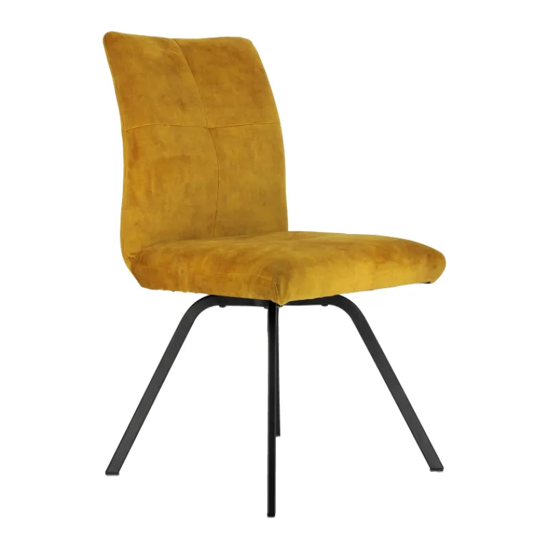 Adèle Chaise confortable moderne en tissu avec pieds en métal> Chaise De Salle à Manger