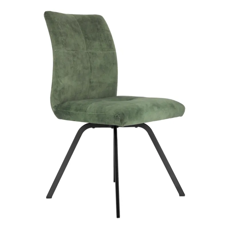 Adèle Chaise confortable moderne en tissu avec pieds en métal> Chaise De Salle à Manger