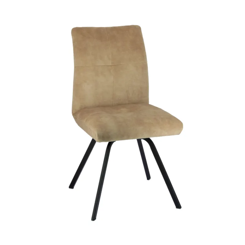 Adèle Chaise confortable moderne en tissu avec pieds en métal> Chaise De Salle à Manger