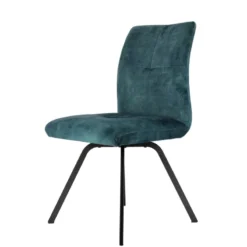Adèle Chaise confortable moderne en tissu avec pieds en métal><noscript><img width=