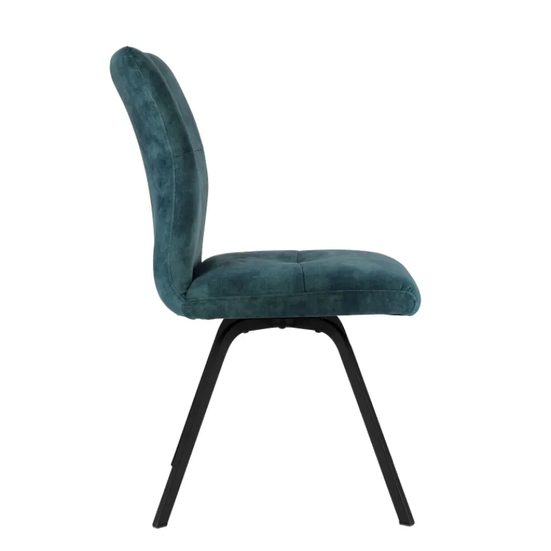 Adèle Chaise confortable moderne en tissu avec pieds en métal> Chaise De Salle à Manger