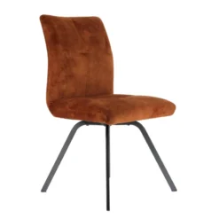 Adèle Chaise confortable moderne en tissu avec pieds en métal><noscript><img width=