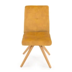 Adèle Chaise en tissu pivotante confortable avec pieds bois><noscript><img width=