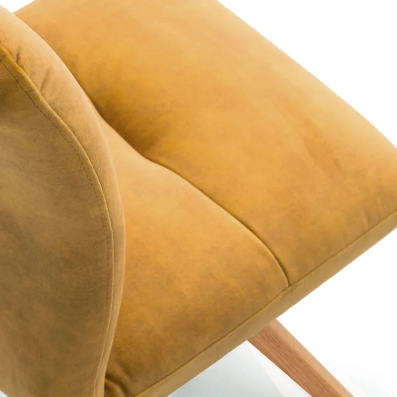 Adèle Chaise en tissu pivotante confortable avec pieds bois> Chaise De Salle à Manger|Chaise De Bureau