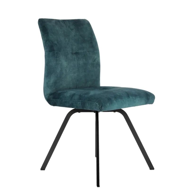 Adèle Chaise en tissu pivotante confortable avec pieds en métal> Chaise De Salle à Manger|Chaise De Bureau