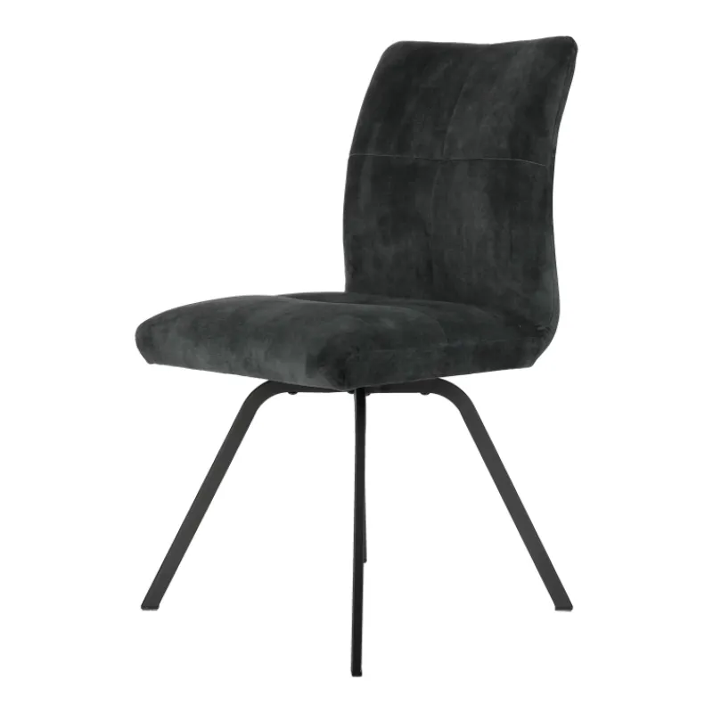 Adèle Chaise en tissu pivotante confortable avec pieds en métal> Chaise De Salle à Manger|Chaise De Bureau