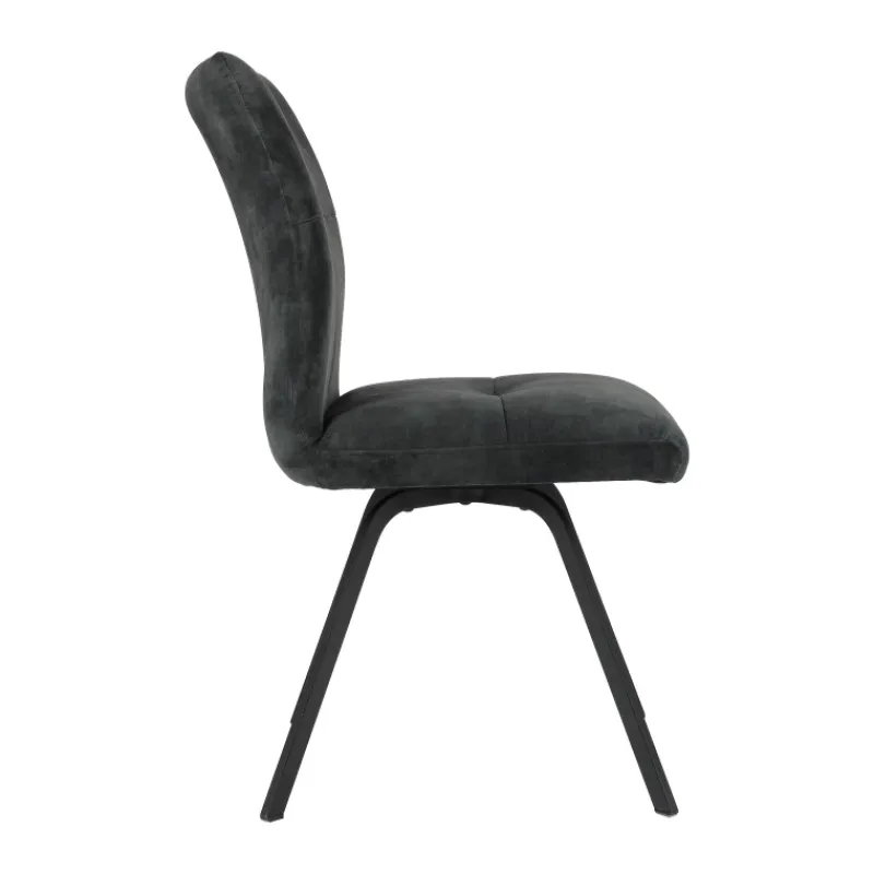 Adèle Chaise en tissu pivotante confortable avec pieds en métal> Chaise De Salle à Manger|Chaise De Bureau