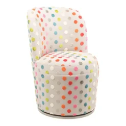Paget Adèle Chauffeuse pivotante moderne avec tissu à motifs fabriquée en France> Chaise De Salle à Manger|Chaise De Bureau