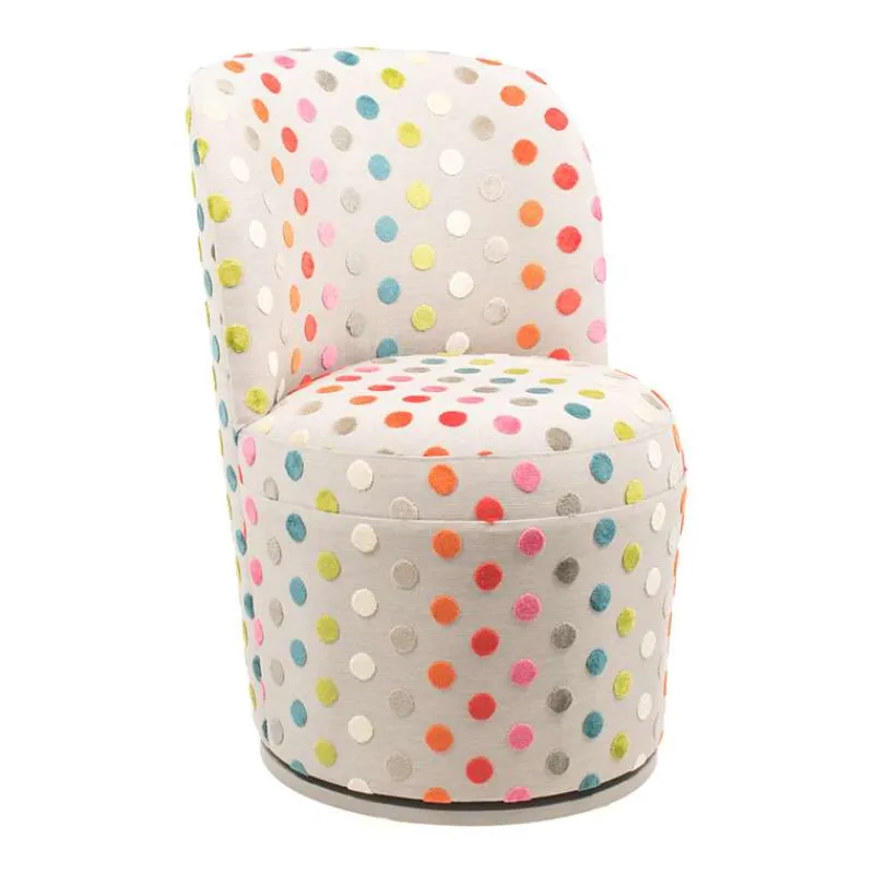 Paget Adèle Chauffeuse pivotante moderne avec tissu à motifs fabriquée en France> Chaise De Salle à Manger|Chaise De Bureau