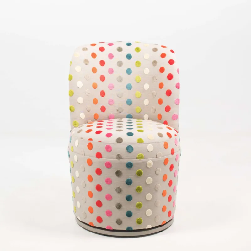 Paget Adèle Chauffeuse pivotante moderne avec tissu à motifs fabriquée en France> Chaise De Salle à Manger|Chaise De Bureau