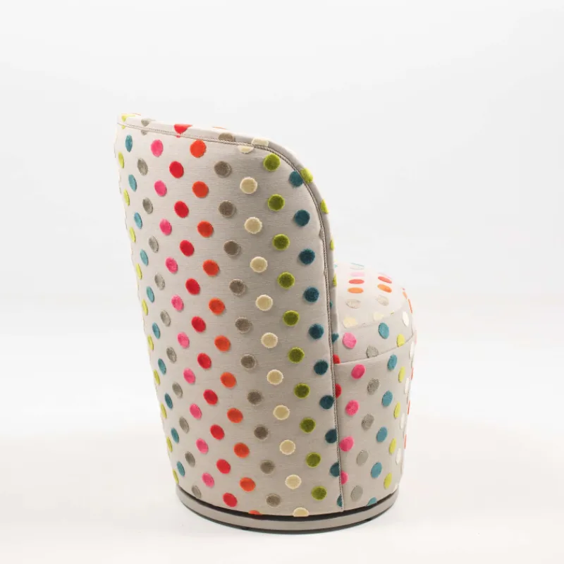 Paget Adèle Chauffeuse pivotante moderne avec tissu à motifs fabriquée en France> Chaise De Salle à Manger|Chaise De Bureau