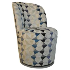 Paget Adèle Chauffeuse pivotante moderne avec tissu à motifs fabriquée en France><noscript><img width=