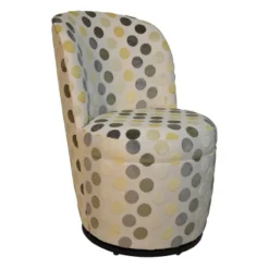Paget Adèle Chauffeuse pivotante moderne avec tissu à motifs fabriquée en France><noscript><img width=