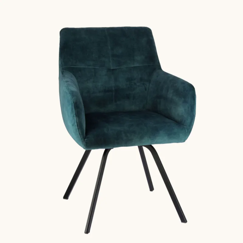 Adrien Fauteuil confortable en tissu avec pieds en métal> Chaise De Salle à Manger|Chaise De Bureau
