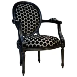 Paget Adrien Fauteuil Louis XVI médaillon revisité fabrication française><noscript><img width=