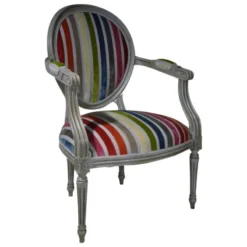 Paget Adrien Fauteuil Louis XVI médaillon revisité fabrication française><noscript><img width=