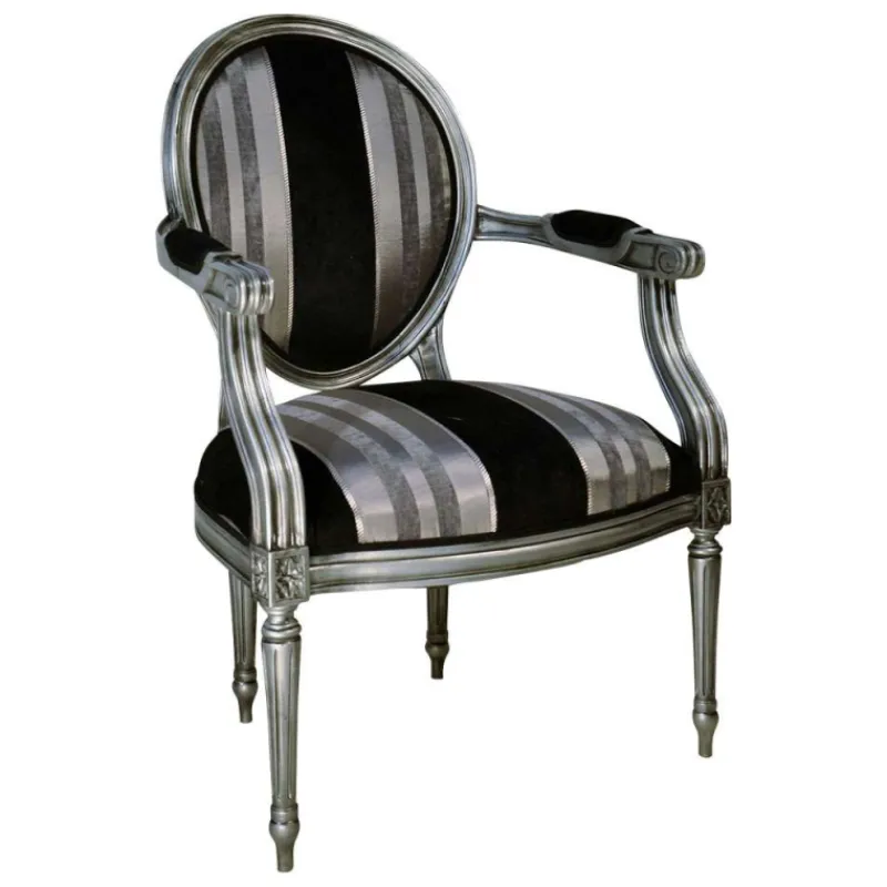 Paget Adrien Fauteuil Louis XVI médaillon revisité fabrication française> Fauteuil De Salon