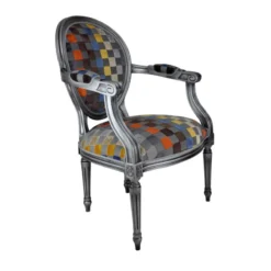 Paget Adrien Fauteuil Louis XVI médaillon revisité fabrication française><noscript><img width=