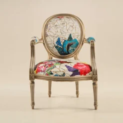 Paget Adrien Fauteuil Louis XVI médaillon revisité fabrication française><noscript><img width=