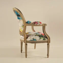 Paget Adrien Fauteuil Louis XVI médaillon revisité fabrication française><noscript><img width=