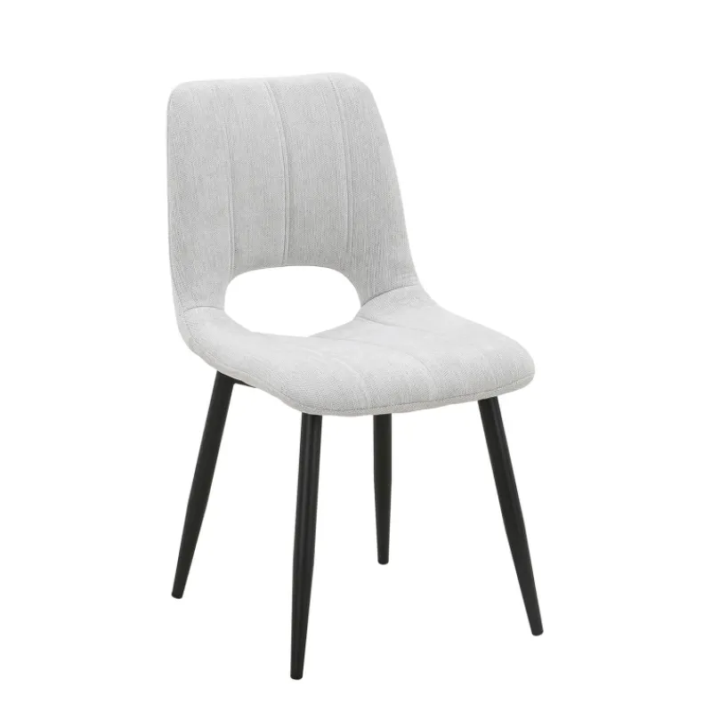 AgatheChaise cosy en tissu avec pieds en métal noir> Chaise De Salle à Manger