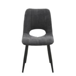 AgatheChaise cosy en tissu avec pieds en métal noir><noscript><img width=