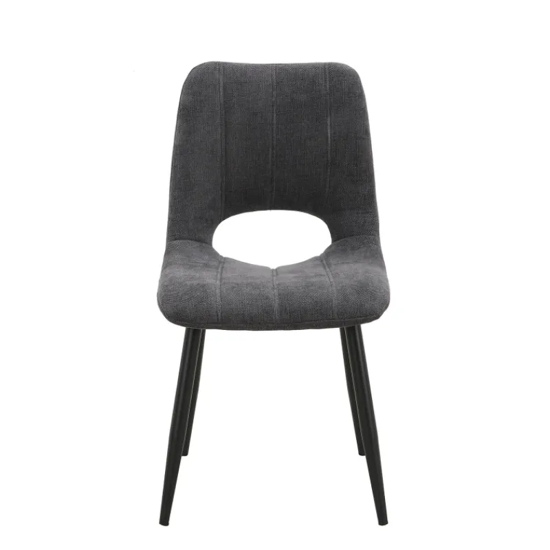AgatheChaise cosy en tissu avec pieds en métal noir> Chaise De Salle à Manger
