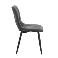 AgatheChaise cosy en tissu avec pieds en métal noir><noscript><img width=