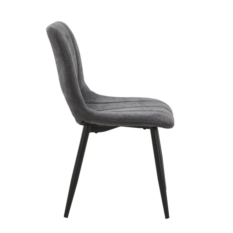 AgatheChaise cosy en tissu avec pieds en métal noir> Chaise De Salle à Manger