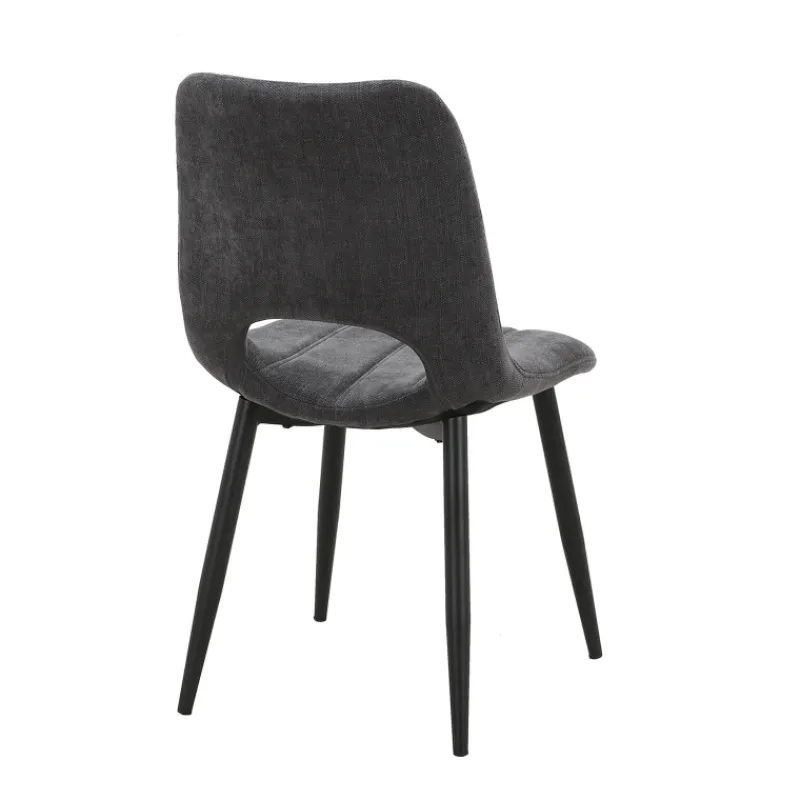 AgatheChaise cosy en tissu avec pieds en métal noir> Chaise De Salle à Manger