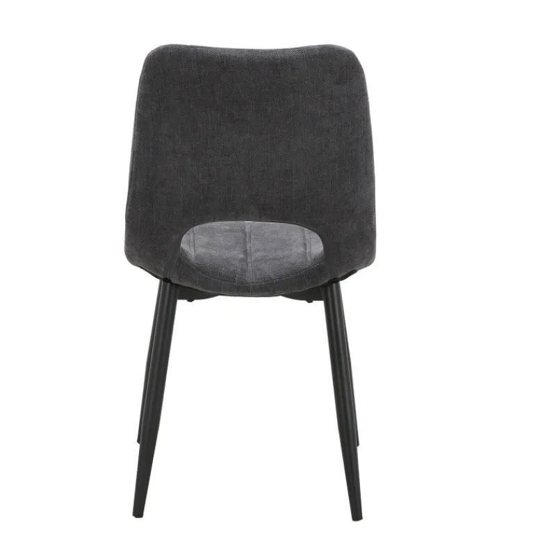 AgatheChaise cosy en tissu avec pieds en métal noir> Chaise De Salle à Manger