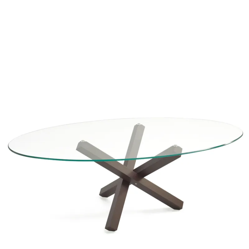 Sovet Italia Aikido Sovet® Table de salle à manger ovale design en verre> Table De Salle à Manger